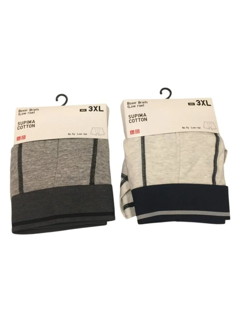 UNIQLO Men's 3XL Supima Cotton No Fly Low Rise Boxer Briefs Set of 2